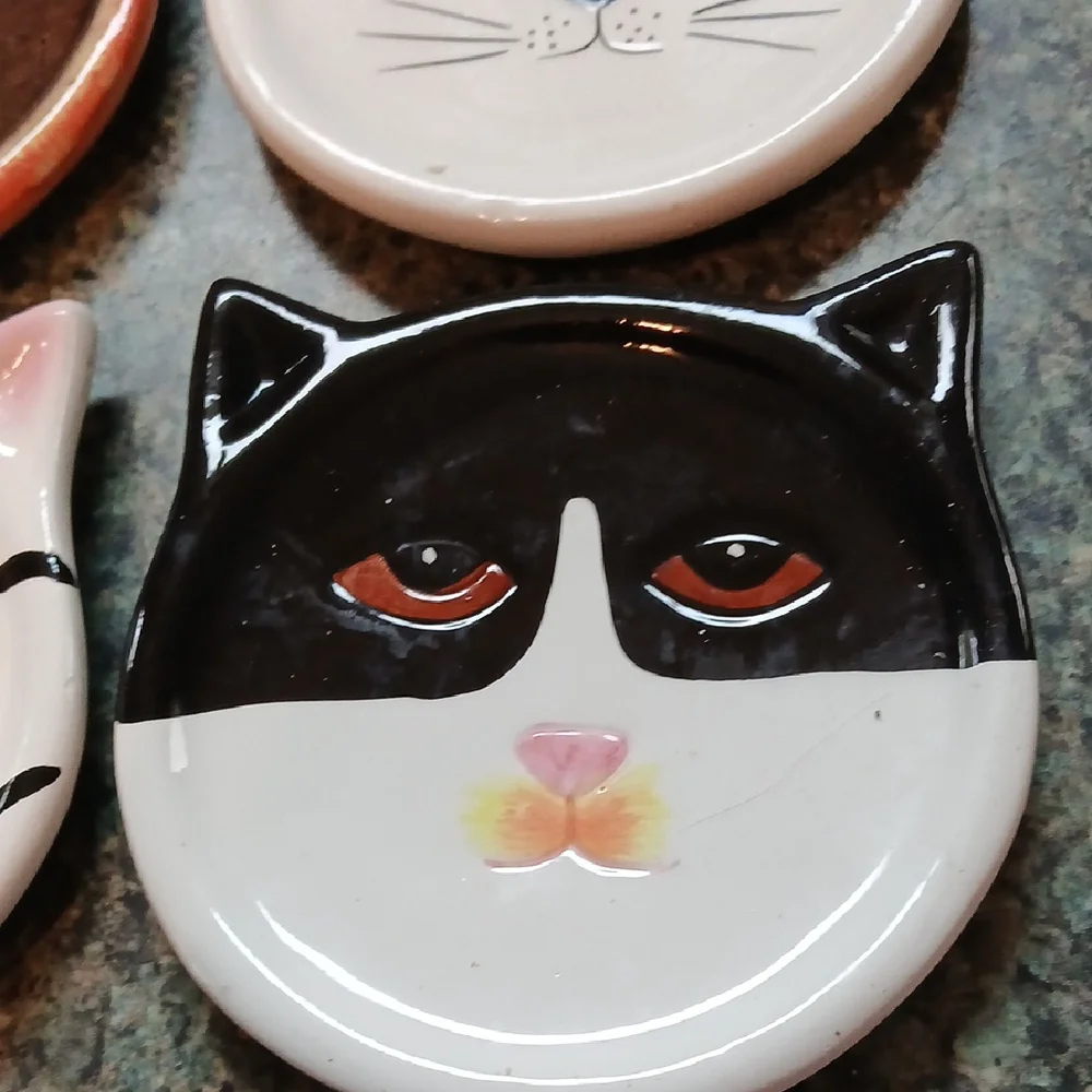 Orange and Black Cat Drink Coasters